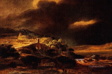 Paisaje tormentoso Rembrandt Pinturas al óleo